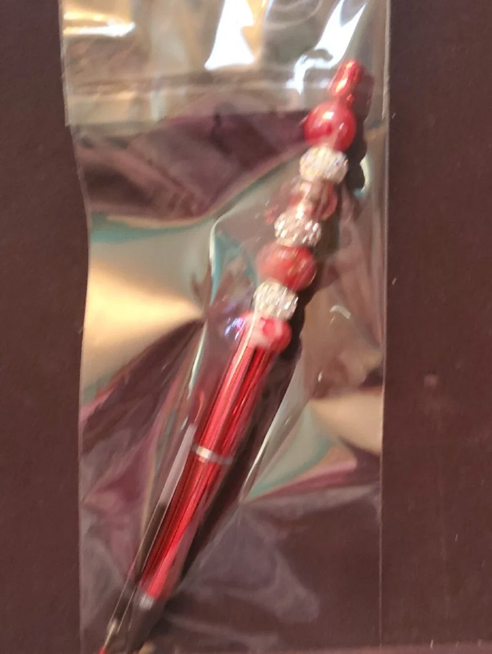 Sparkle Beaded Pen - Red, Teal, Pink $12.00 REASONABLE OFFER ACCEPTED